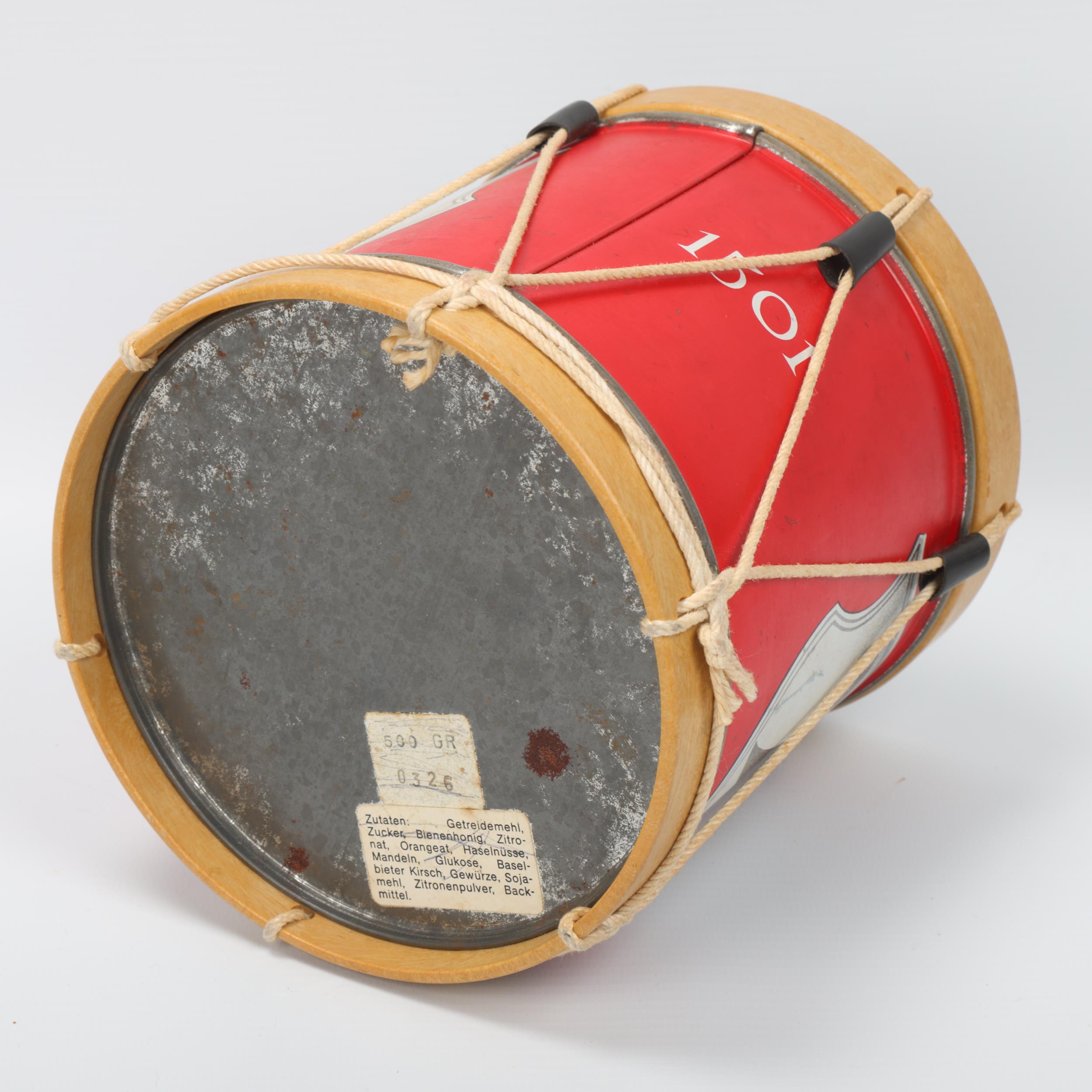 A 1920s/30s Swiss tin COOKIE JAR DRUM owned by MITCH MITCHELL of the JIMI HENDRIX EXPERIENCE. 'I was - Image 2 of 3