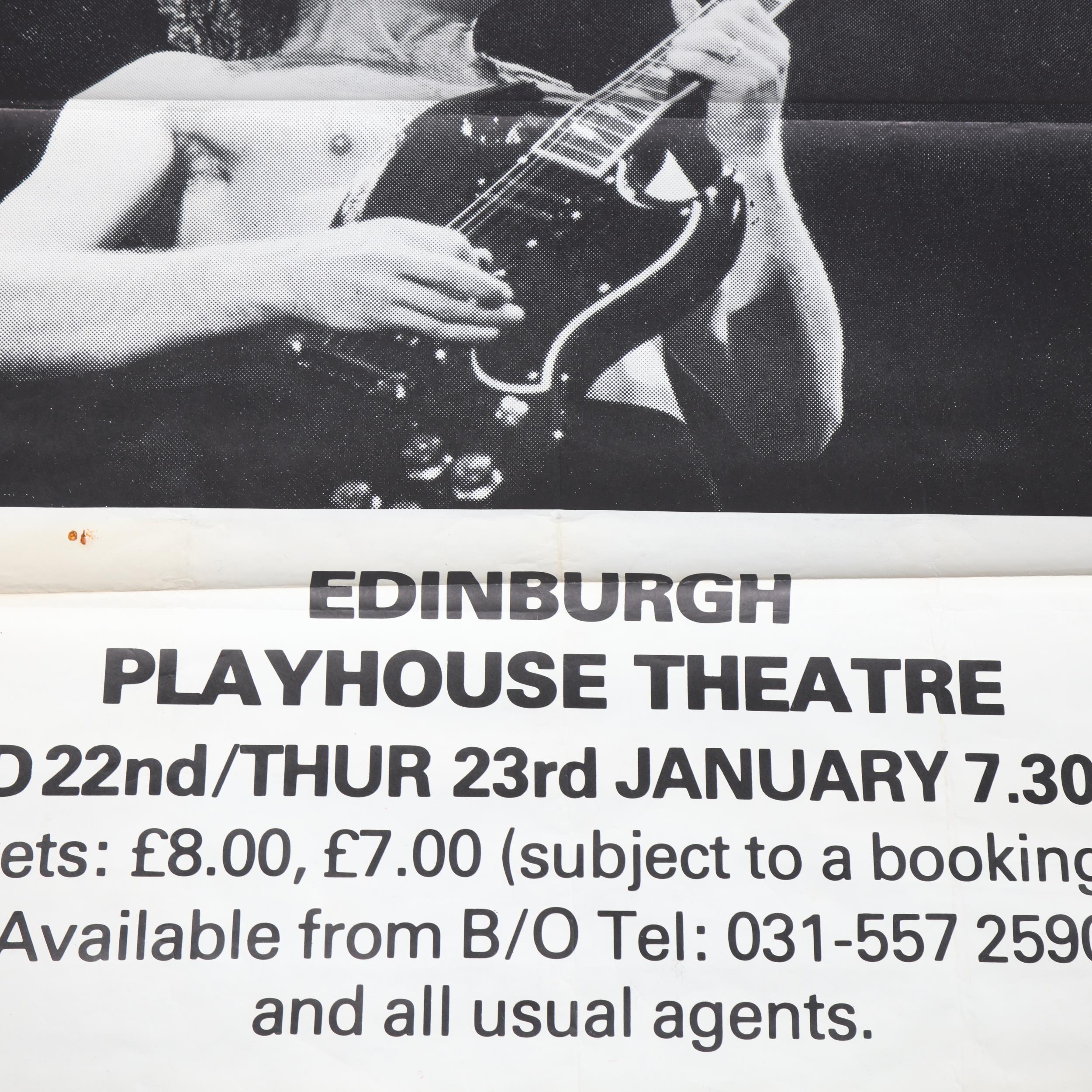 AC/DC, an original 1980s' tour poster, Edinburgh Playhouse Theatre, 40 x 60 inches Stored rolled, - Image 3 of 3