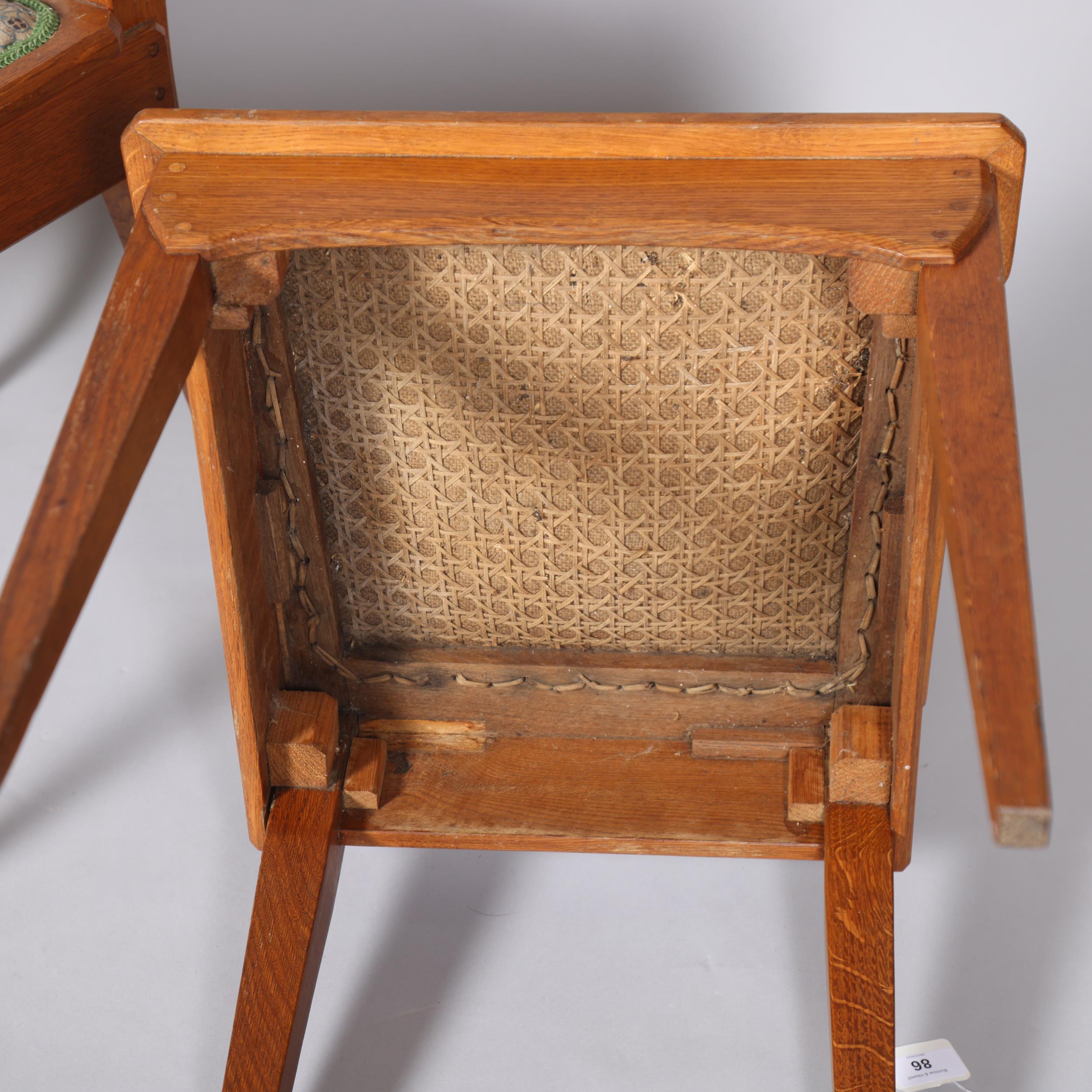 RICHARD RIEMERSCHMID (1868 - 1957), a set of 4 Arts and Crafts or Jugendstil chairs made by - Image 7 of 11