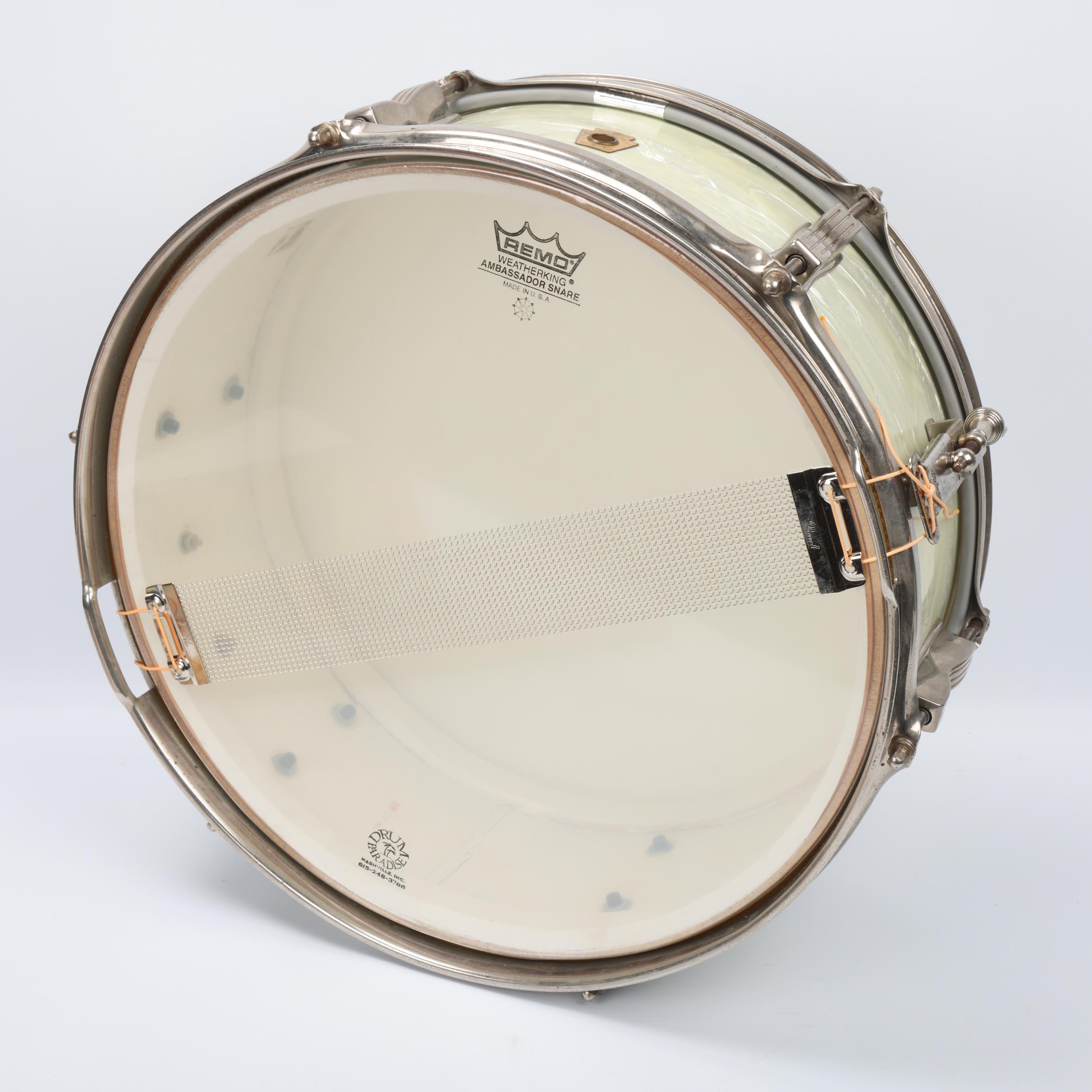 A vintage LUDWIG PEARL FINISH SNARE DRUM owned by MITCH MITCHELL of the JIMI HENDRIX EXPERIENCE. A - Image 2 of 3