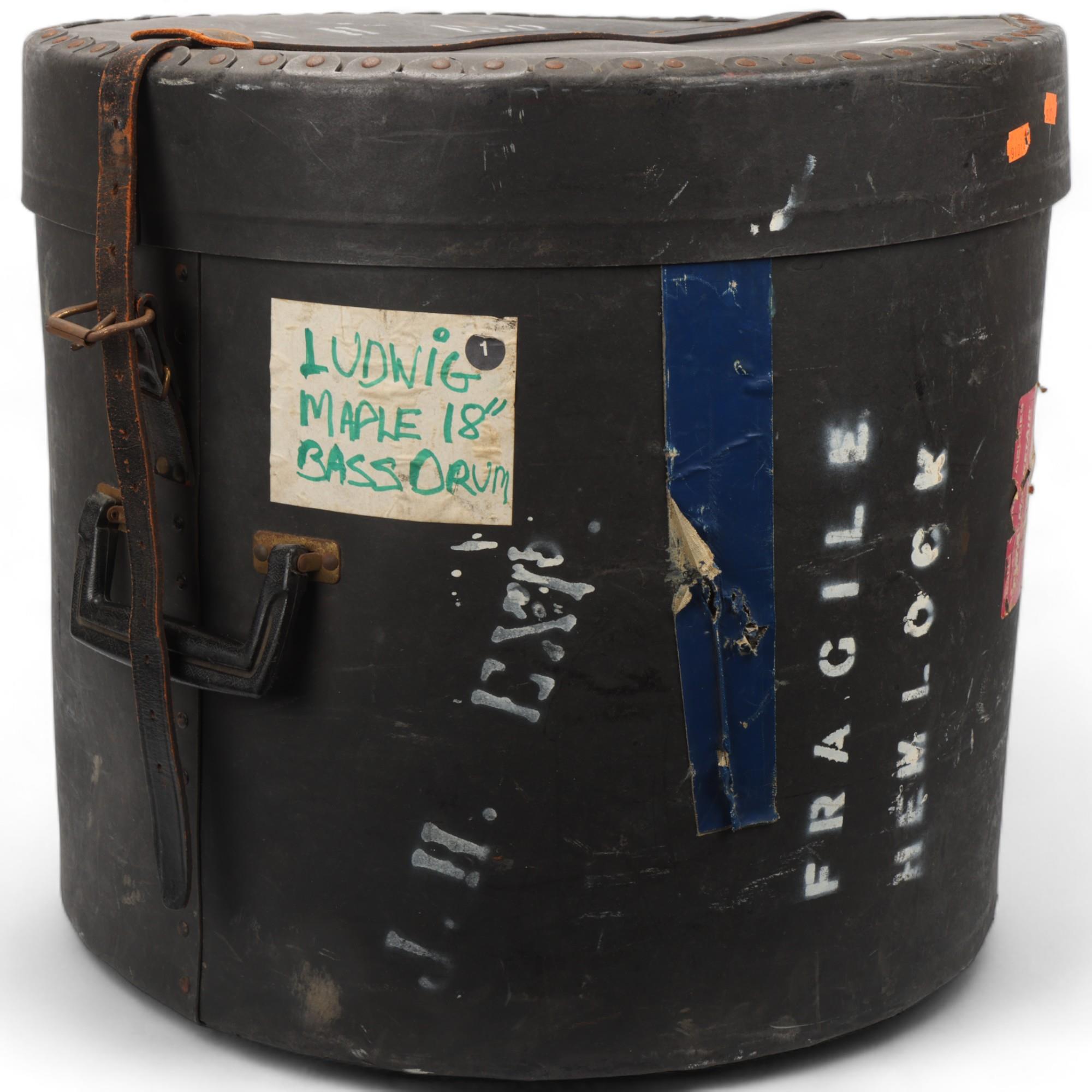JIMI HENDRIX EXPERIENCE Original drum case owned by MITCH MITCHELL. Original drum case measuring