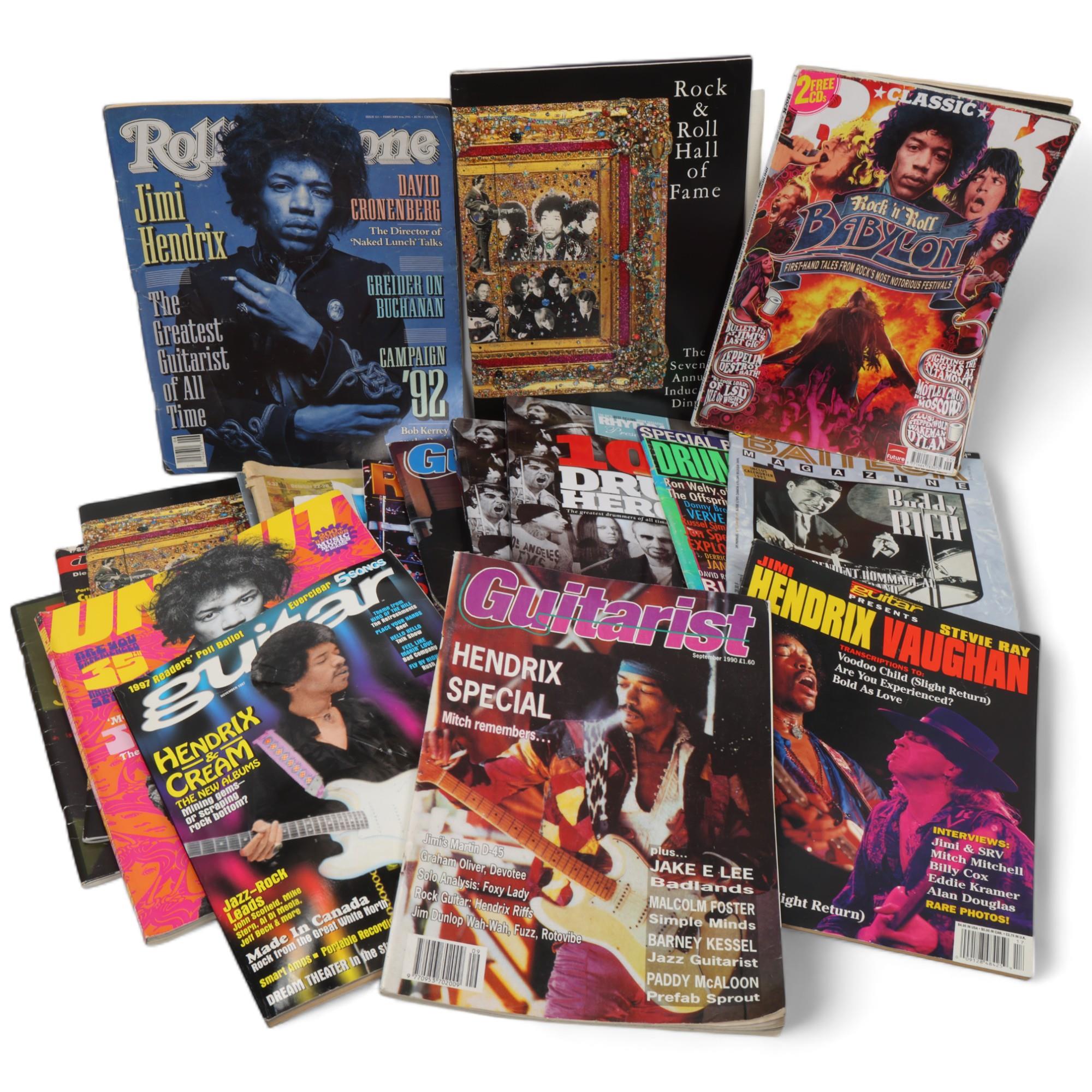 JIMI HENDRIX / MITCH MITCHELL INTEREST. A large quantity of magazines relating to Jimi Hendrix,
