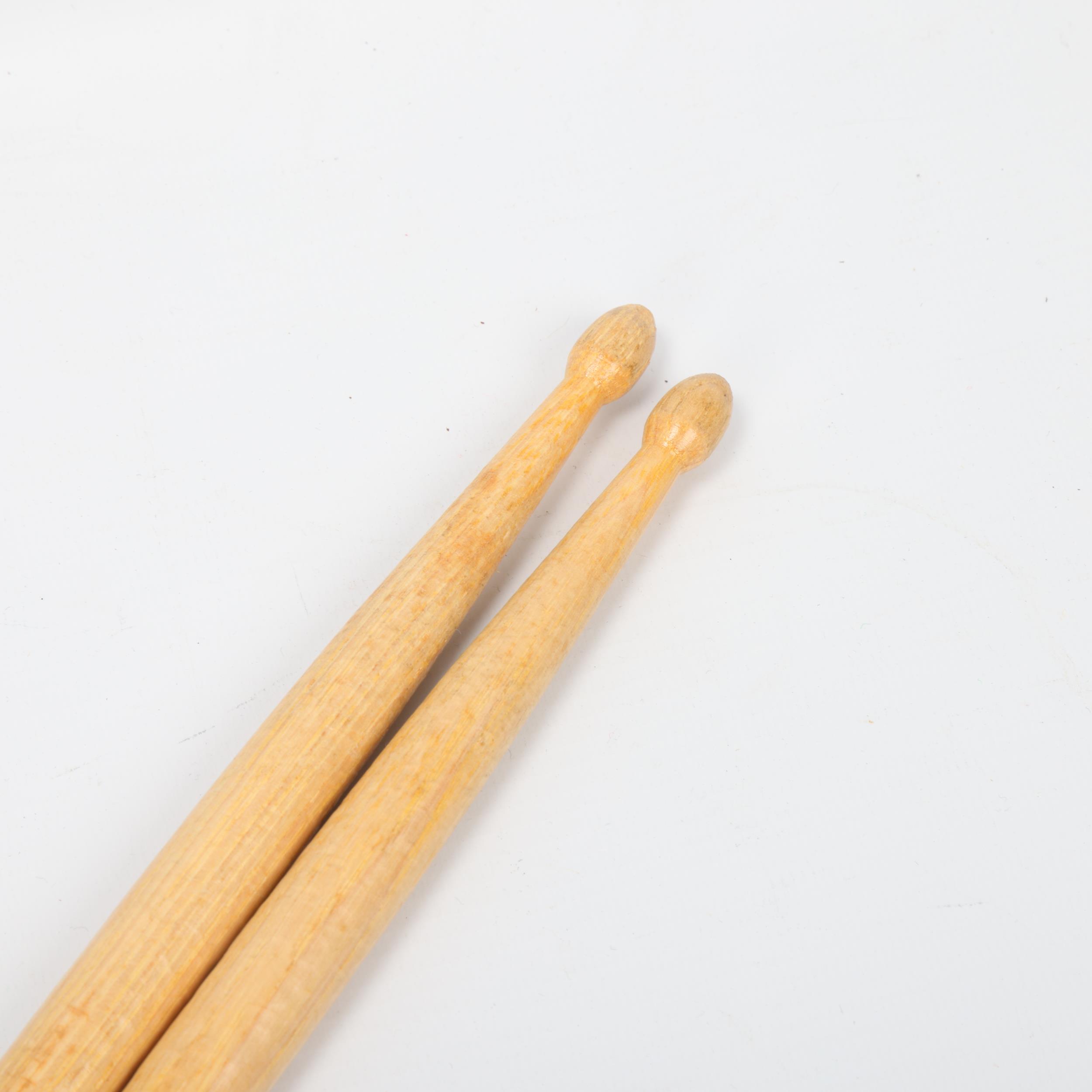 Two USED CALATO 'REGAL 5B' Hickory DRUMSTICKS belonging to MITCH MITCHELL. - Image 3 of 3