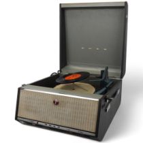 A 1960s' Bush Monarch portable record player Working order, good condition, some wear consistent