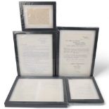 JIMI HENDRIX / MITCH MITCHELL INTEREST. Eight framed fan letters sent to Mitch Mitchell & Noel