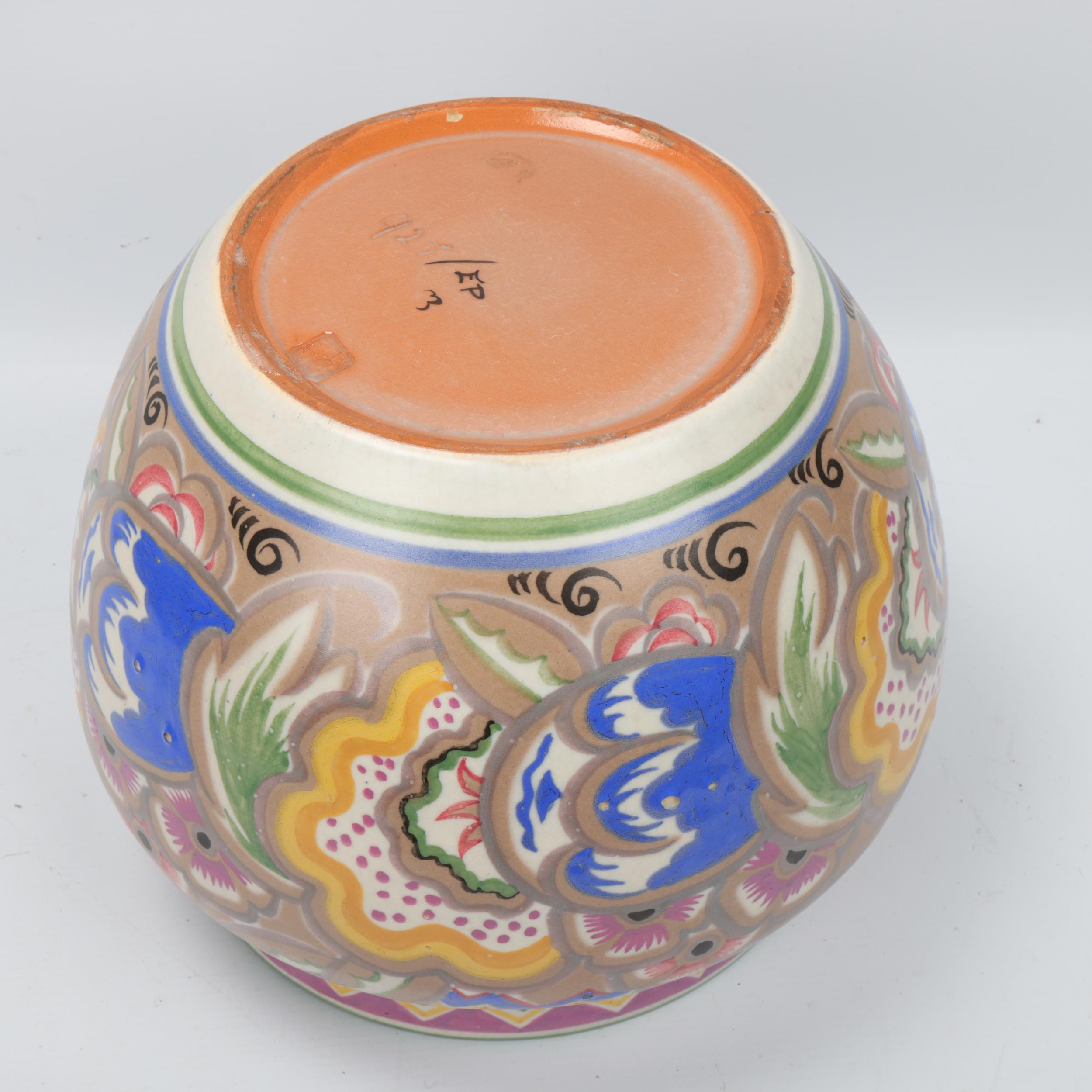 A Carter, Stabler & Adams, Poole Pottery Jardiniere, designed by Truda Carter, pattern EP, decorated - Image 2 of 3