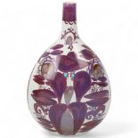 KARI CHRISTENSEN for Royal Copenhagen, a 1960's faience lustre bottle vase, with makers marks and