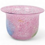 ULRICH HYDMAN-VALLIEN (1938-2018) for Boda, a speckled lilac and green glass jardiniere, height 12.
