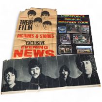 THE BEATLES, a collection of Beatles related posters, including 1960s' Evening news flyer, a Richard