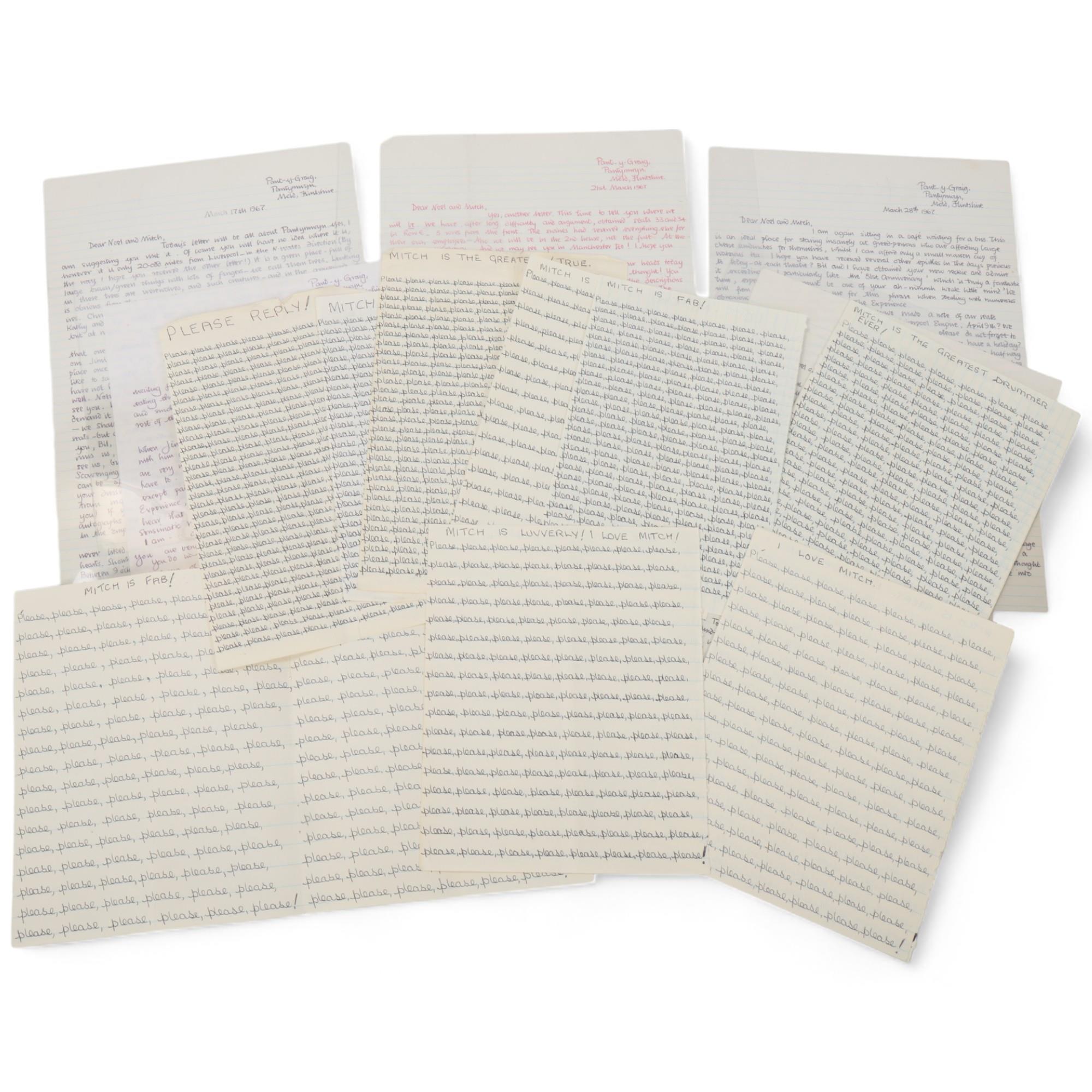 JIMI HENDRIX EXPERIENCE INTEREST. A large quantity of original FAN MAIL letters addressed to MITCH