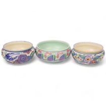 Three Poole Pottery Traditional ware bowls, all stamped Poole, England and with pattern and