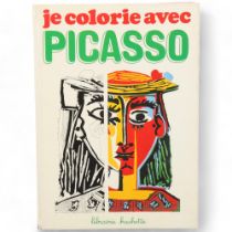 A Picasso colouring book "Je colorie avec Picasso", published 1972 Librairie Hanchette / S.P.A.D.E.