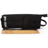 A PRO-MARK STICKBAG containing six drumsticks. Two VIC FIRTH American Classic 5As (unused), two