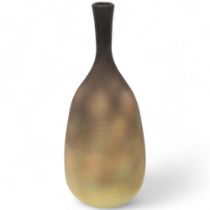 PETER LANE (b.1932), a studio ceramic porcelain vase, with matt graduated glaze, signed to base,
