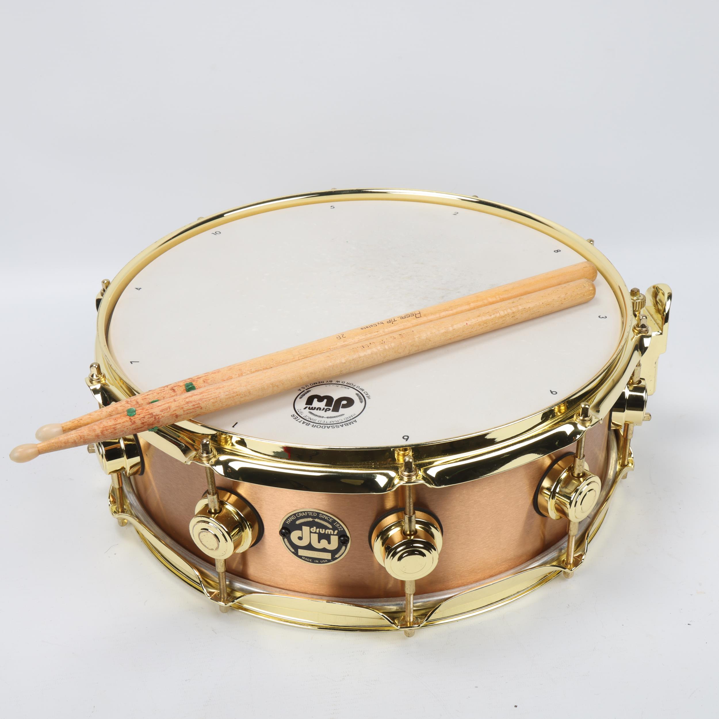 A DW DRUMS Brass Snare owned by MITCH MITCHELL of the JIMI HENDRIX EXPERIENCE. A DW Drums (USA) - Image 2 of 3