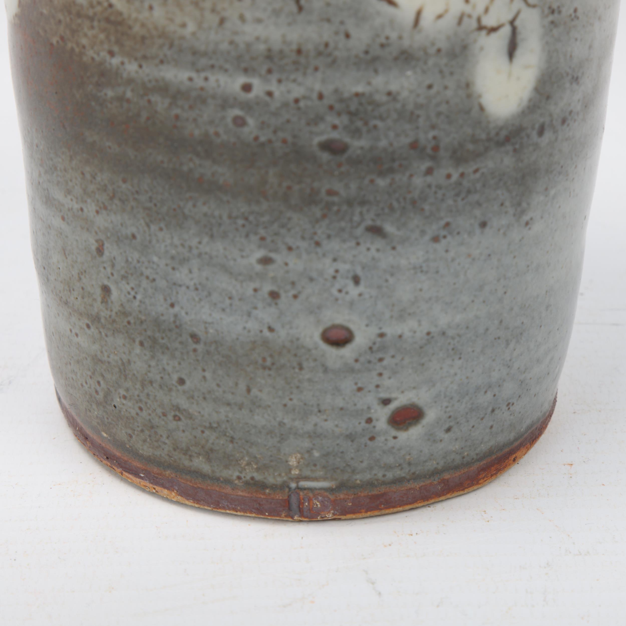 DAVID LEACH (1911-2005), a grey glazed cylinder vase, makers stamp to base, makers stamp to base, - Image 2 of 3