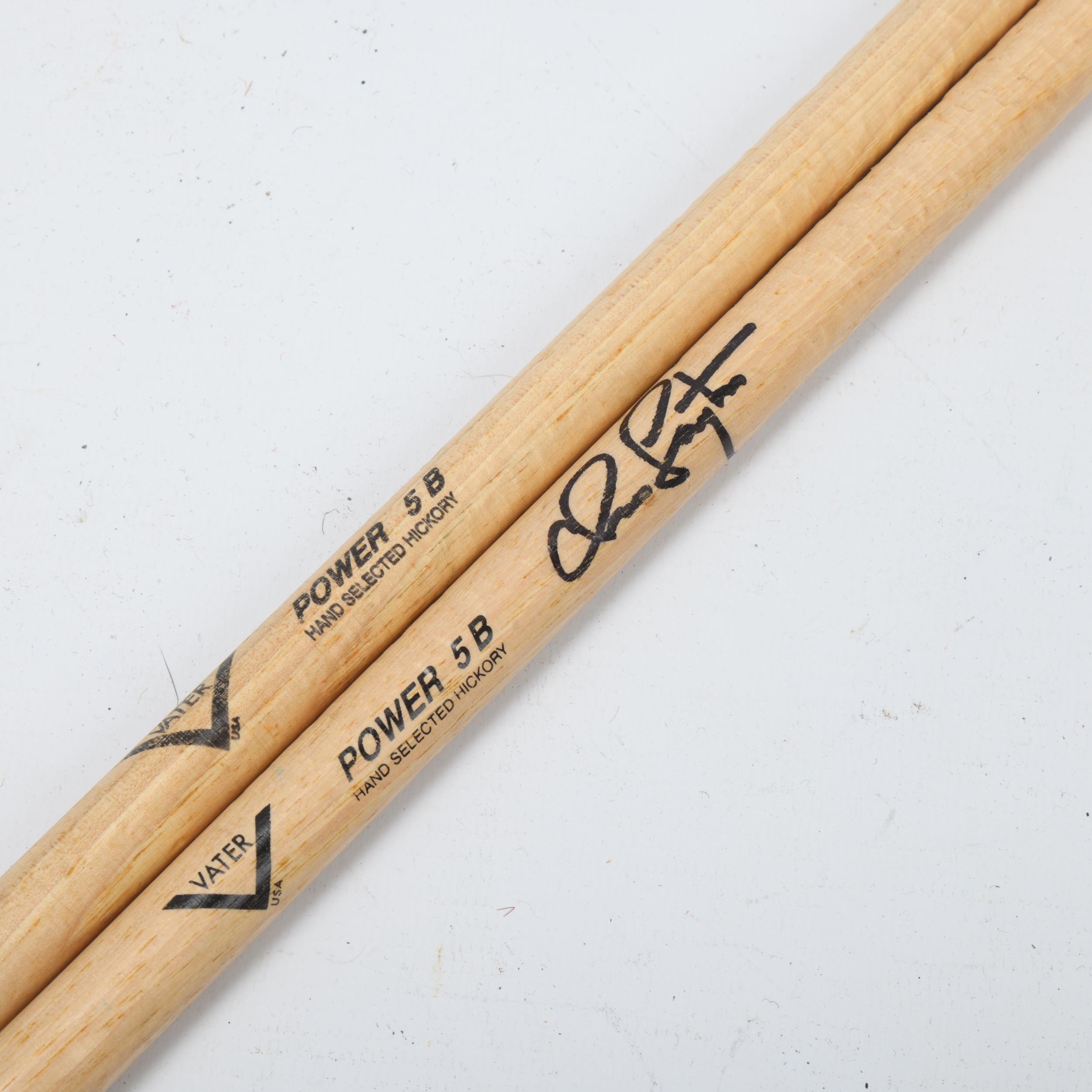 Two USED 'VATER - POWERLINE 5B' Hickory DRUMSTICKS belonging to MITCH MITCHELL. - Image 2 of 3