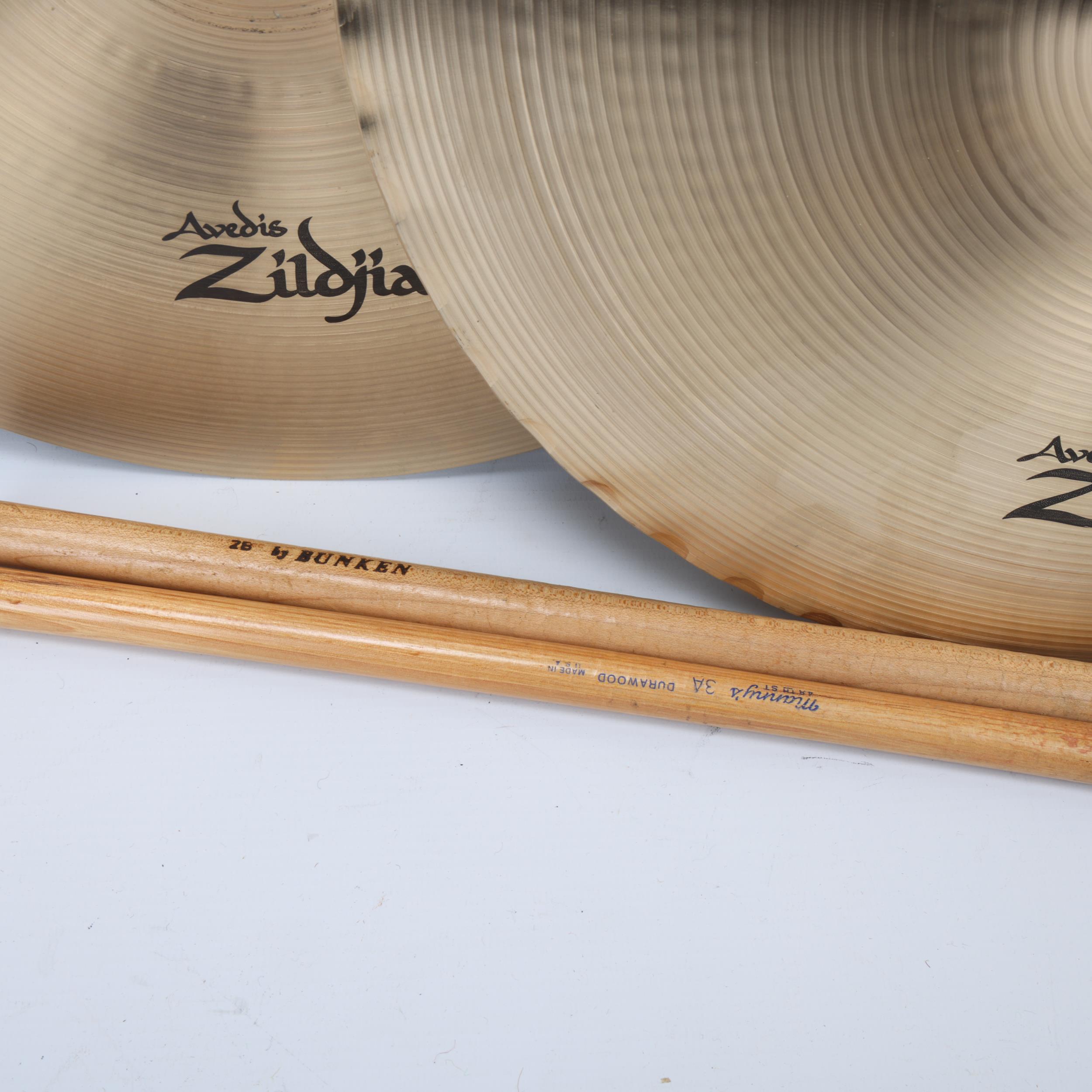 JIMI HENDRIX EXPERIENCE Zildjian Cymbals (3) Owned by drummer MITCH MITCHELL. Two 14inch Mastersound - Image 3 of 3