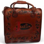 JIMI HENDRIX / MITCH MITCHELL INTEREST - A 'Justin' Brand (USA) Leather Bowling Bag.