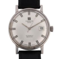 TISSOT - a stainless steel Seastar automatic calendar wristwatch, ref. 43520, silvered dial with