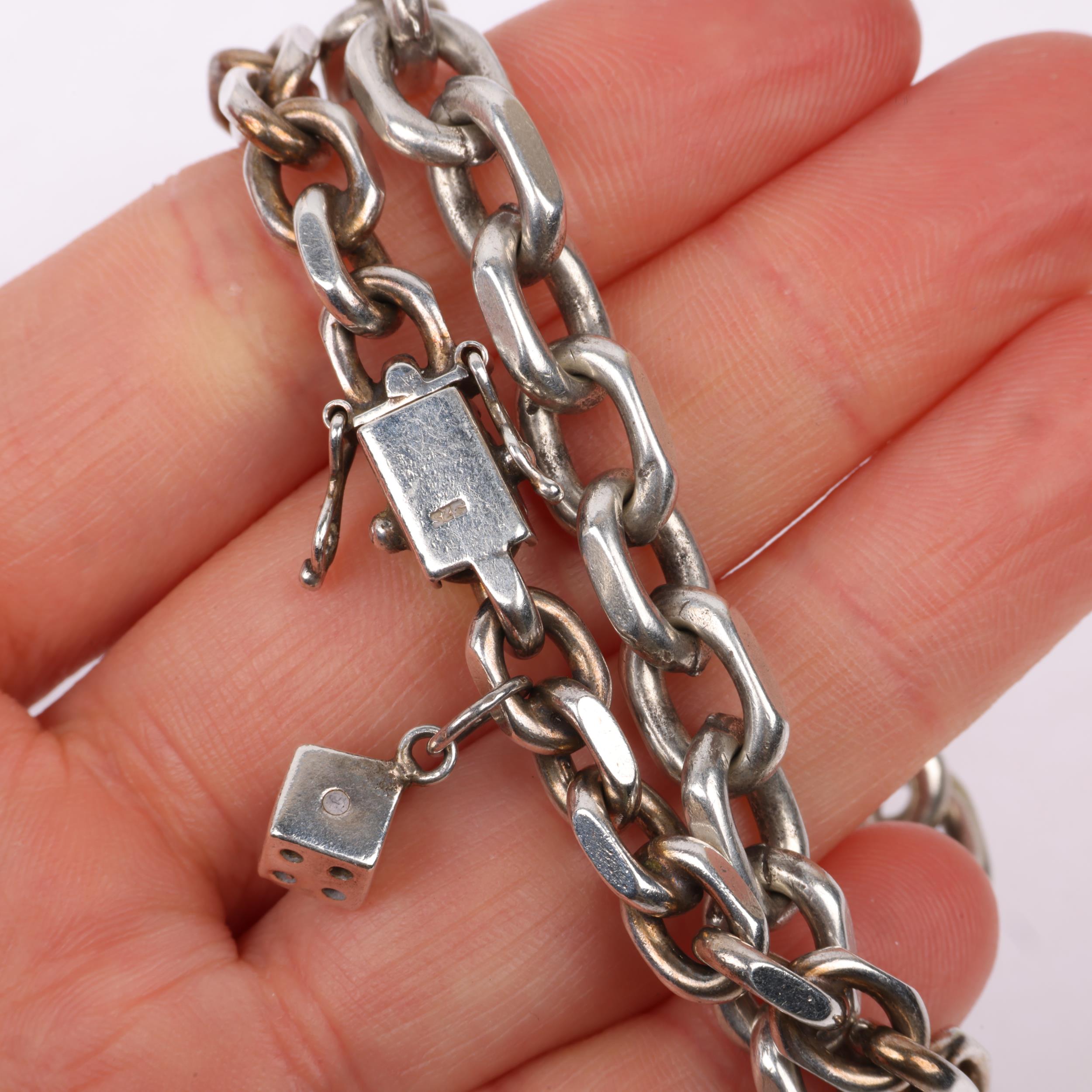 2 Danish sterling silver cable link chain bracelets, both 21cm, 58.9g total (2) Condition Report: - Image 3 of 3