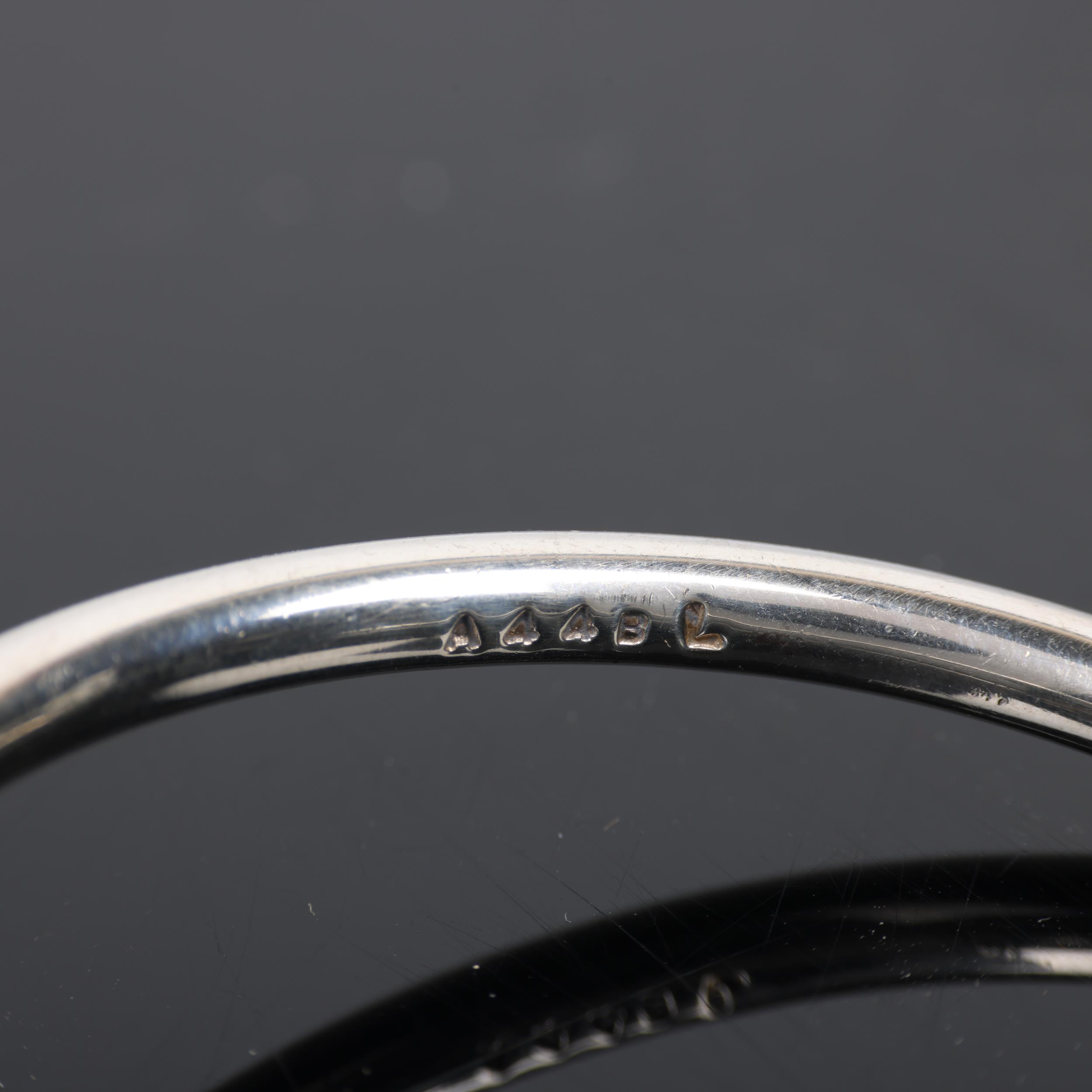 GEORG JENSEN - a Danish modernist sterling silver Love Knot cuff bangle, model no. A44B, knot height - Image 3 of 4