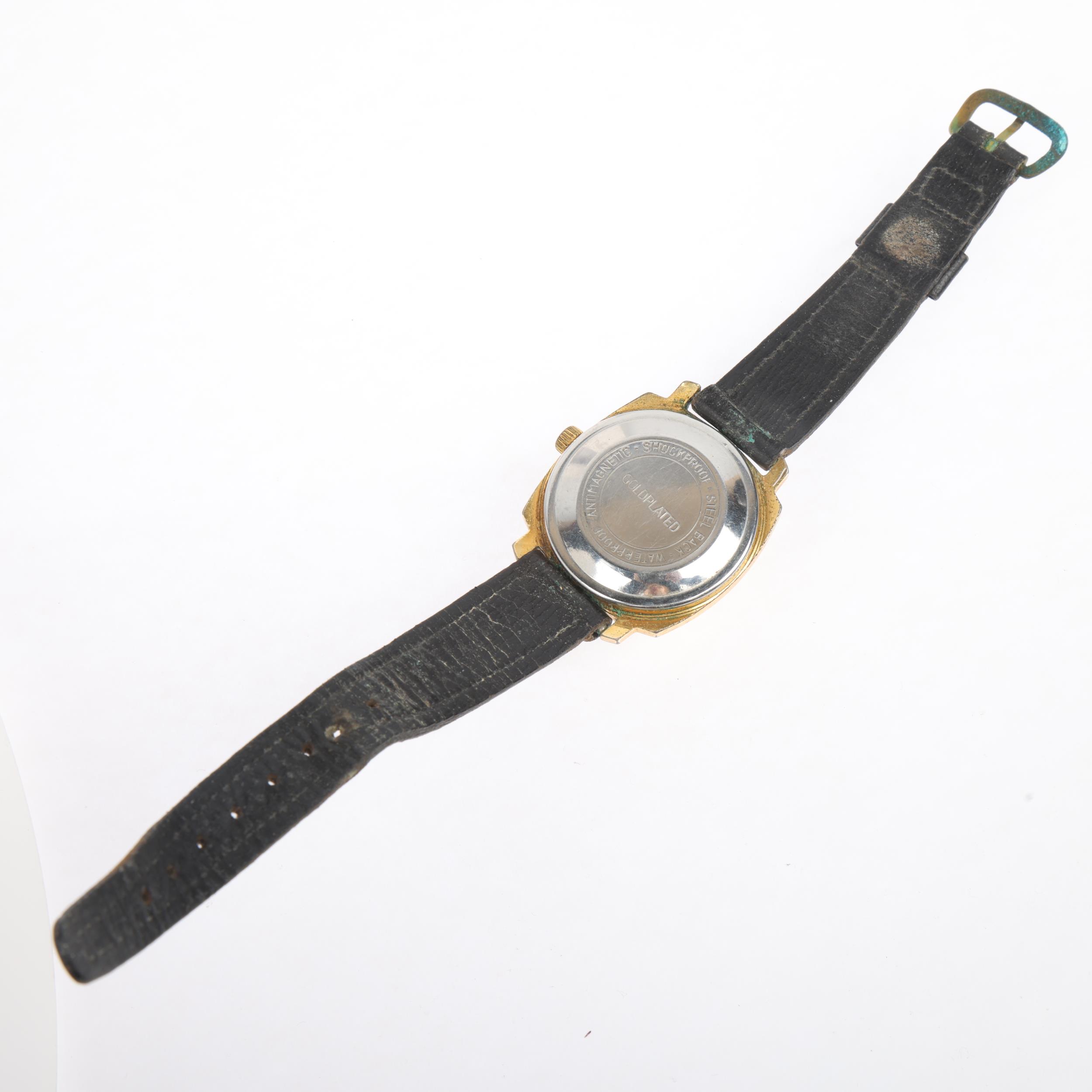 GLASHUTTE - a gold plated stainless steel Spezimatic automatic calendar wristwatch, circa 1960s, - Image 3 of 5