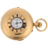 A Fine 19th Century 18ct gold half hunter keyless chronograph minute repeater pocket watch, by