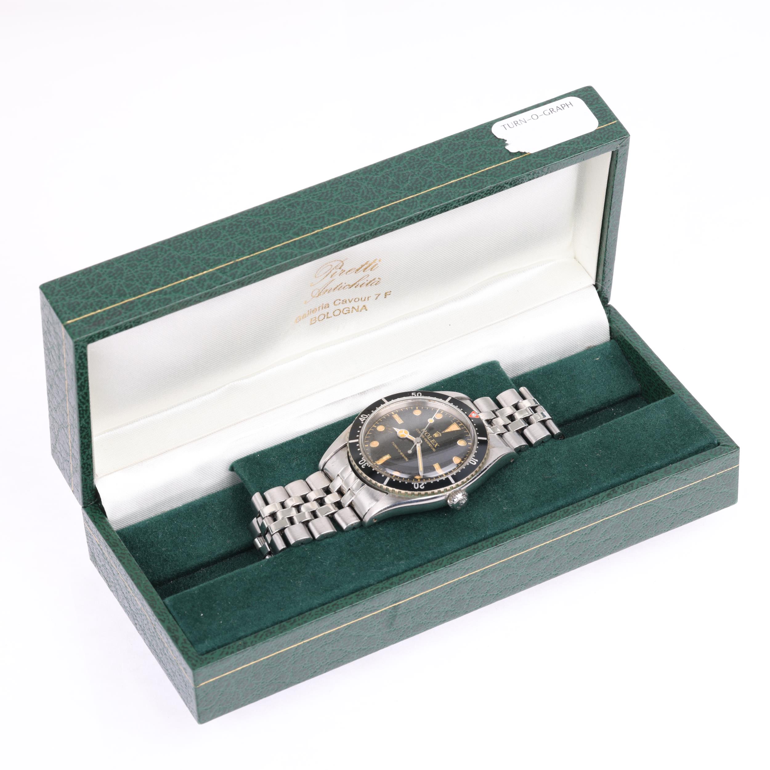 ROLEX - a Fine and Rare stainless steel Oyster Perpetual Turn-O-Graph 'Gilt Dial' automatic bracelet - Image 5 of 5