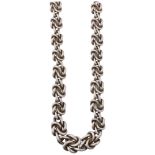BERNHARD HERTZ - a Danish silver graduated knot collar necklace, 38cm, 31.4g Condition Report: No