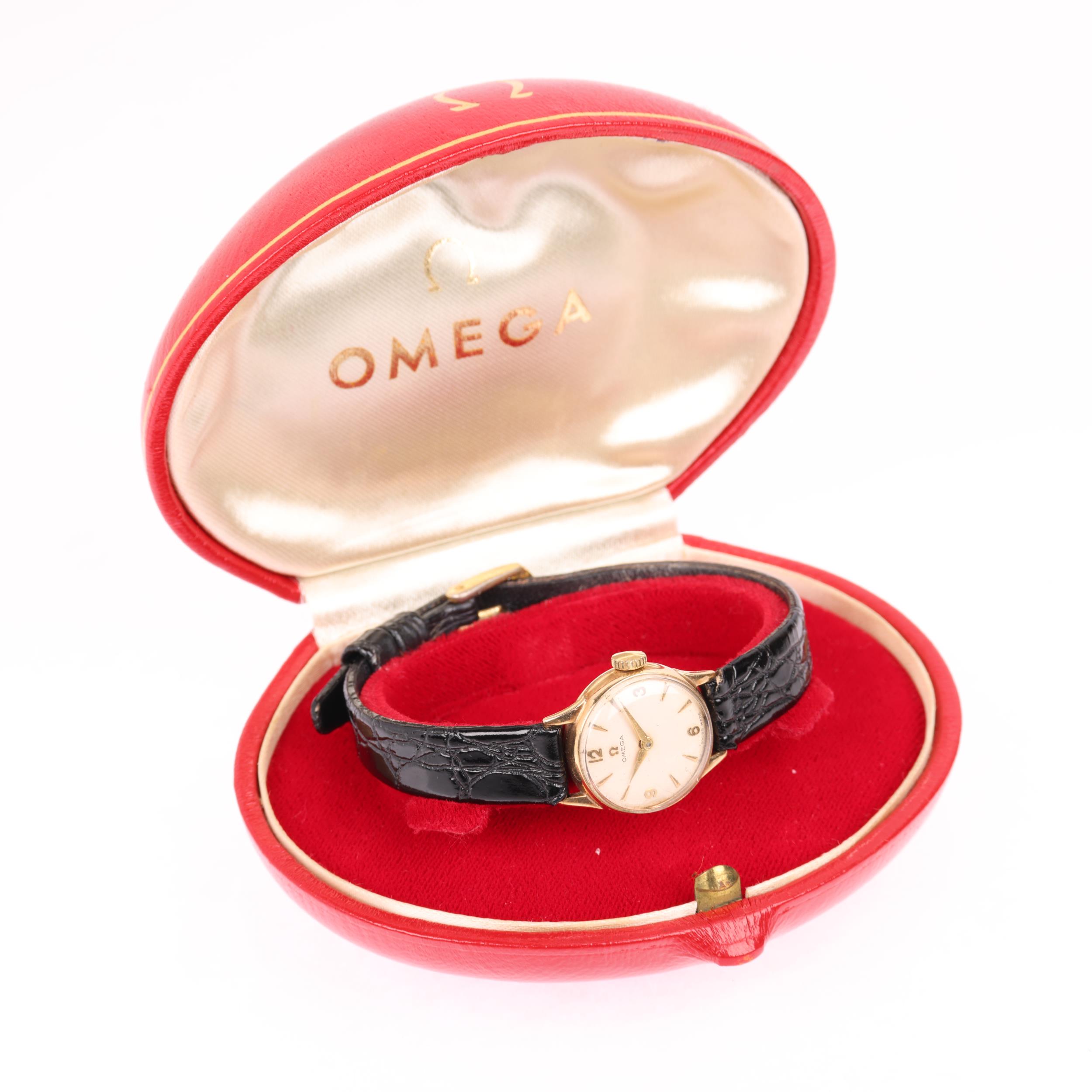 OMEGA - a lady's 9ct gold mechanical wristwatch, ref. 77810, circa 1958, silvered dial with gilt - Image 5 of 5