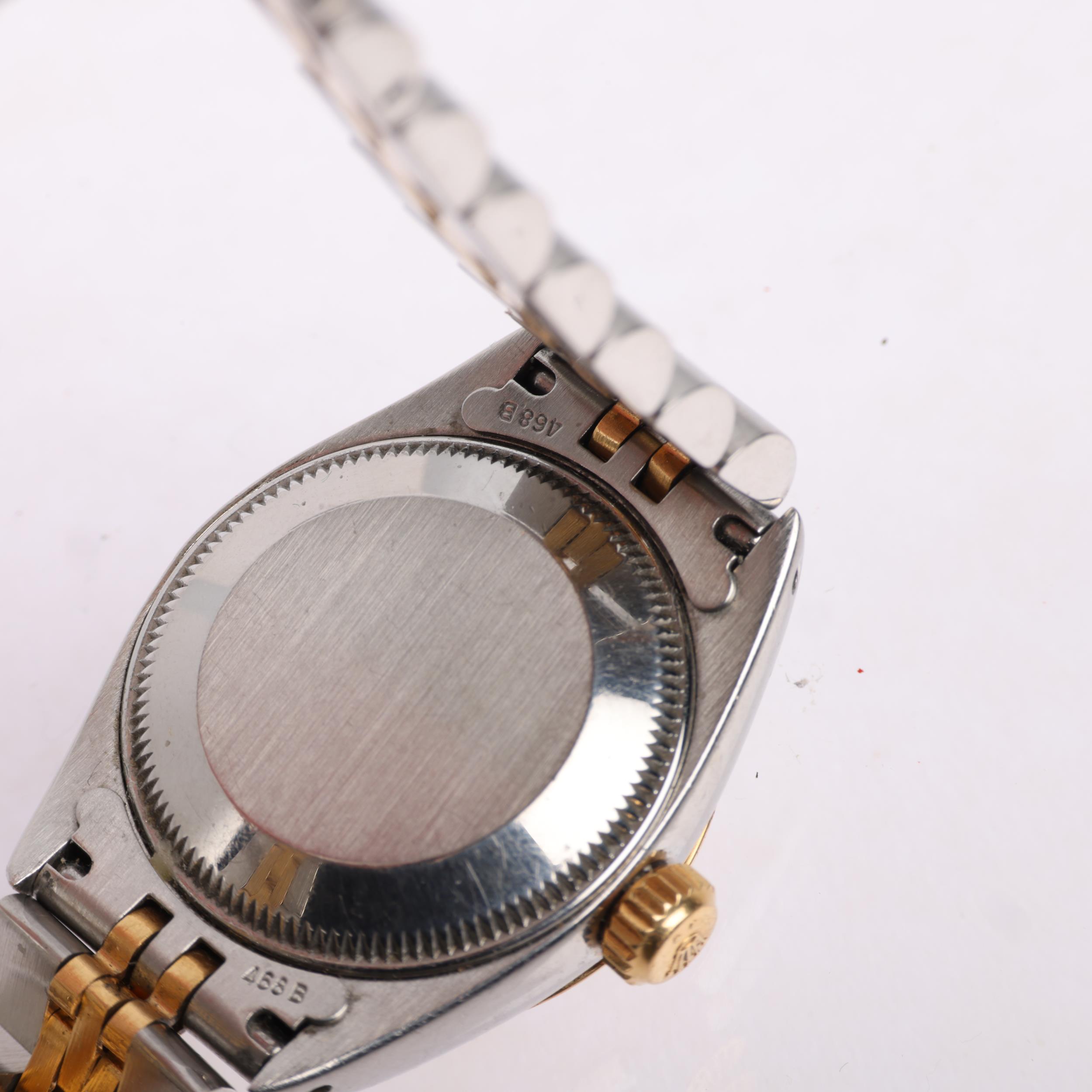 ROLEX - a lady's bi-metal Oyster Perpetual Date automatic calendar bracelet watch, ref. 69173, circa - Image 4 of 5