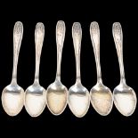 A set of 6 George V silver coffee spoons, Emile Viner, Sheffield 1931, 11cm, 2.5oz total Condition