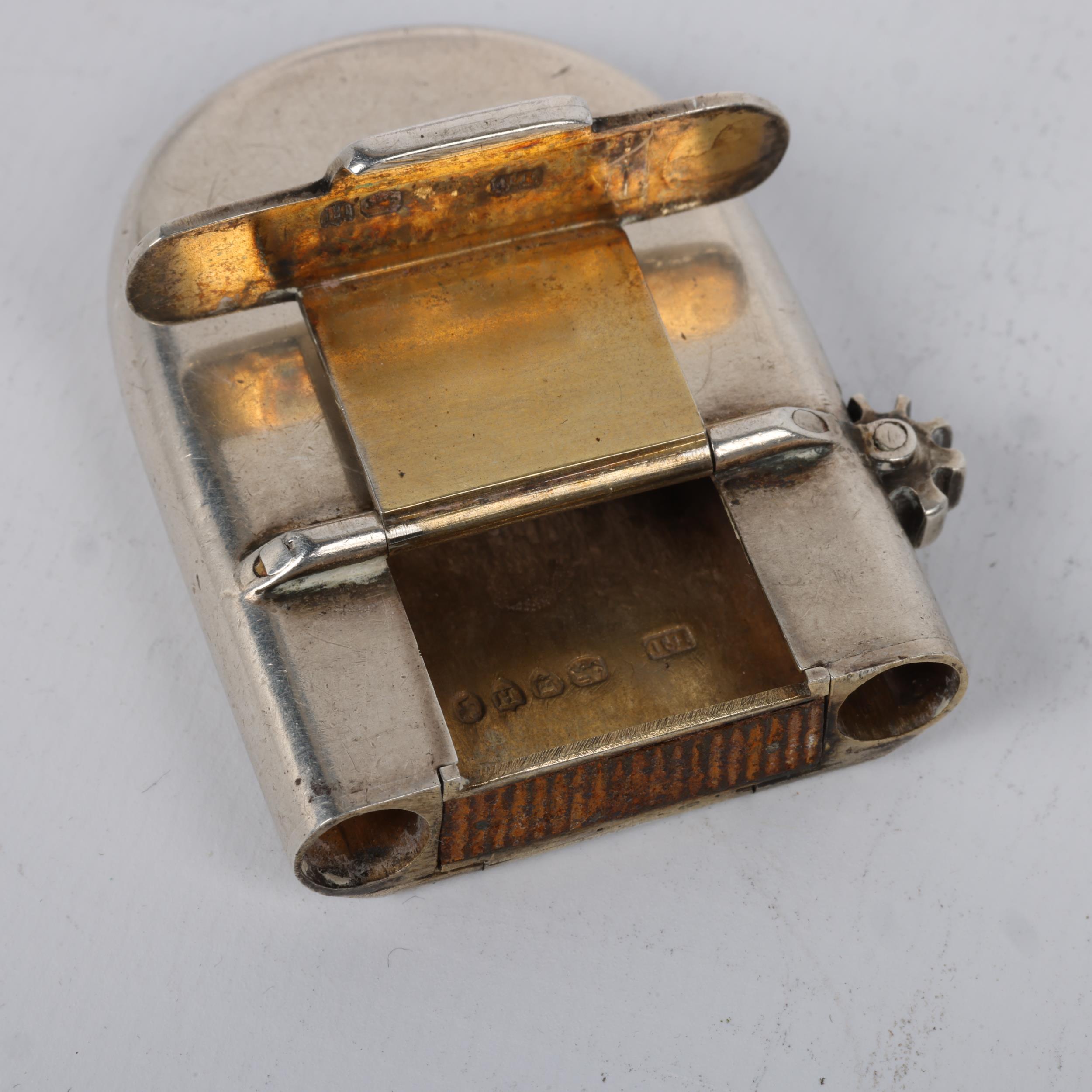 SIR GEORGE WOLSELEY - an unusual Victorian silver combination Vesta case/wick holder, Louis Dee, - Image 3 of 3