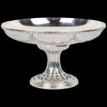 An Antique French Neoclassical Revival silver pedestal bowl and stand, August Leroy & Cie, Paris