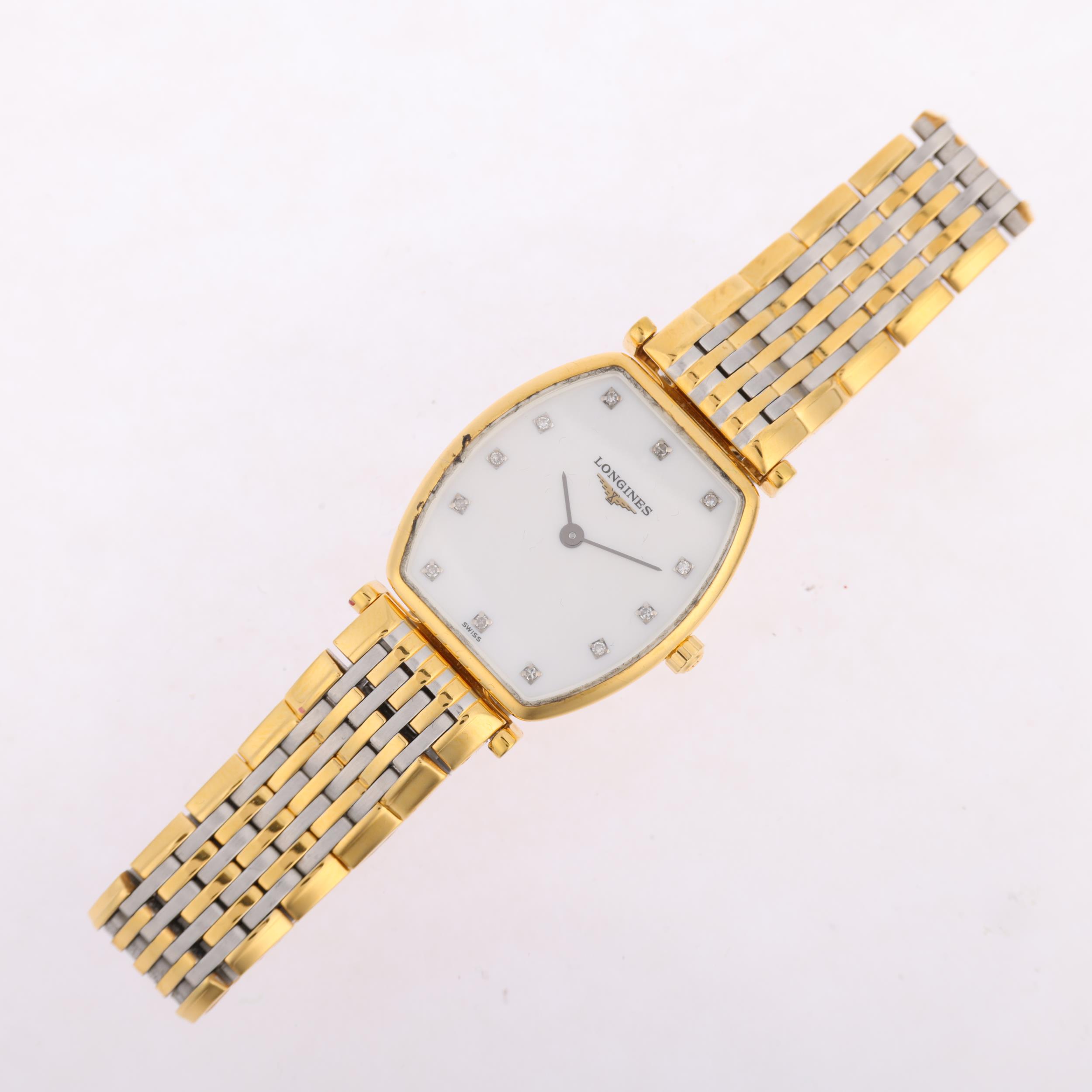LONGINES - a lady's gold plated stainless steel La Grande Classique De Longines quartz bracelet - Image 2 of 5