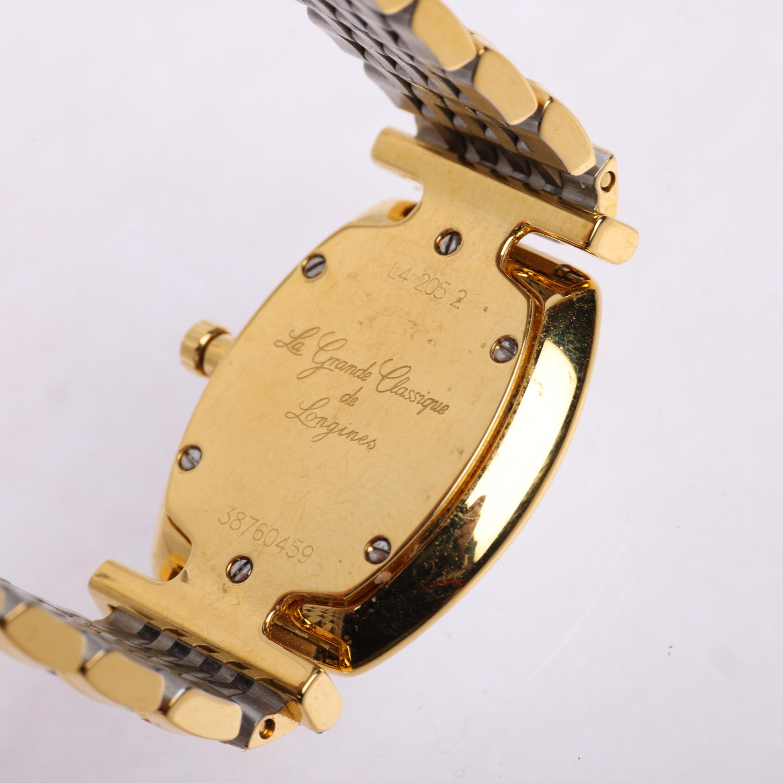 LONGINES - a lady's gold plated stainless steel La Grande Classique De Longines quartz bracelet - Image 4 of 5