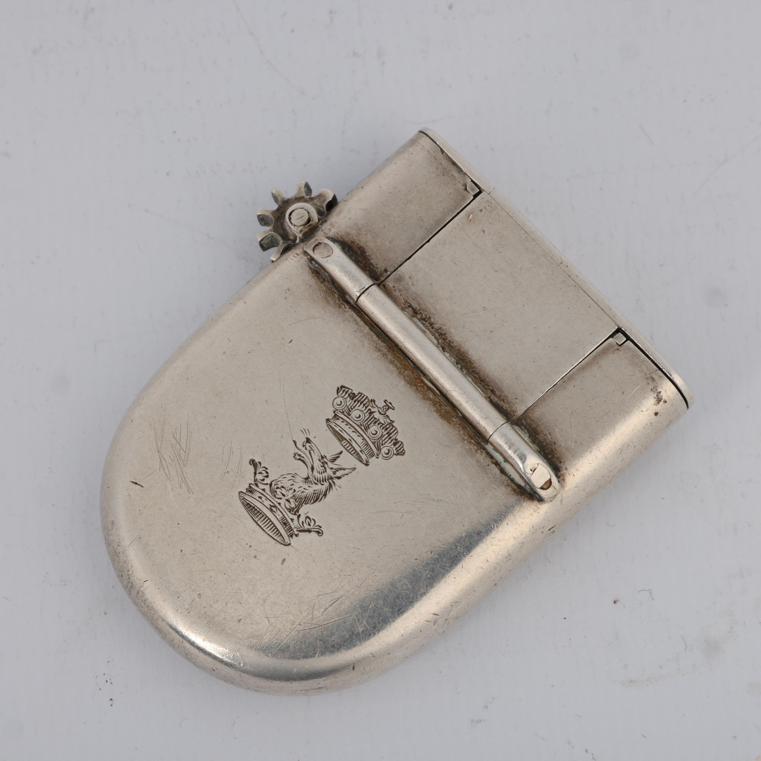 SIR GEORGE WOLSELEY - an unusual Victorian silver combination Vesta case/wick holder, Louis Dee, - Image 2 of 3