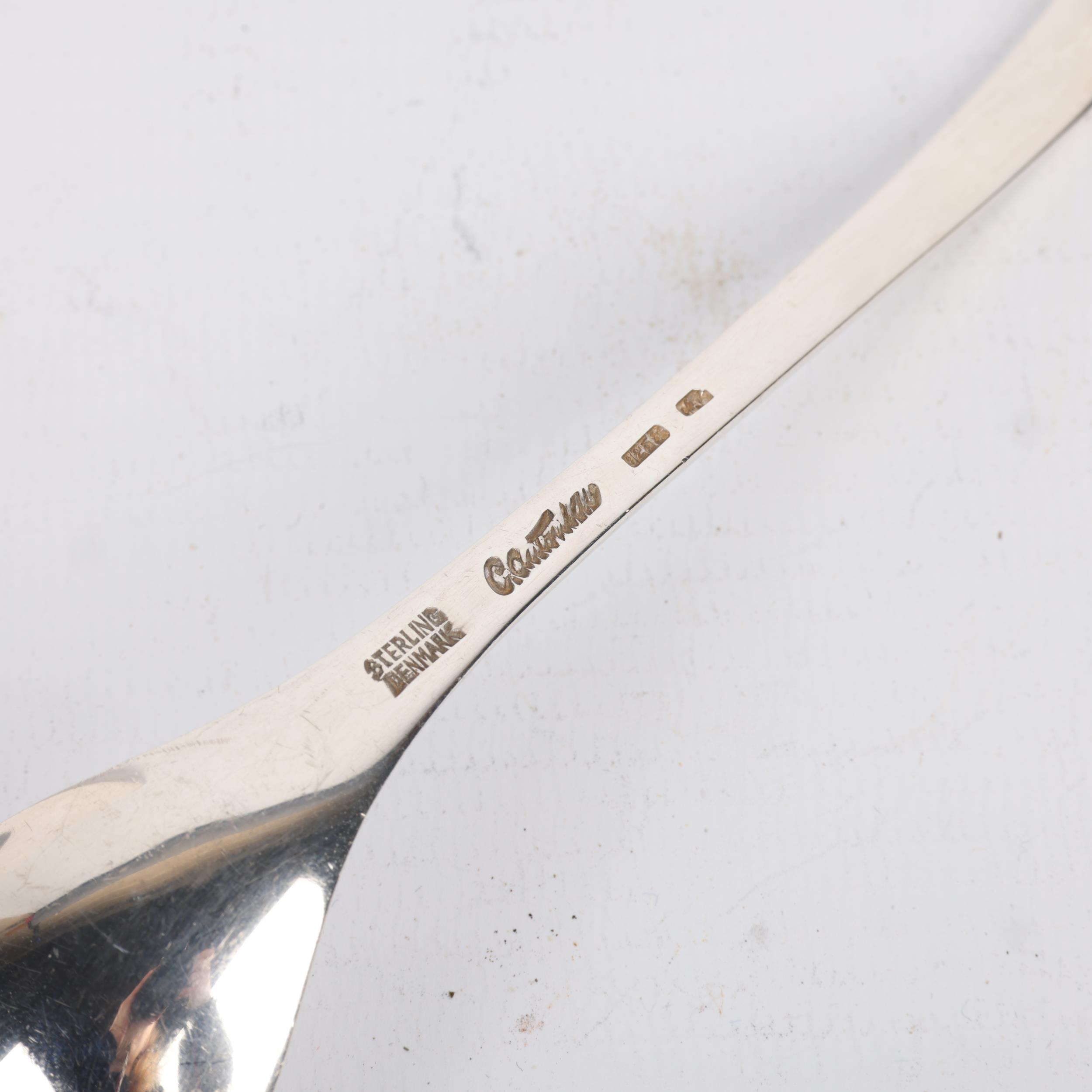 C ANTONSEN - a Danish modernist sterling silver preserve spoon, 15.5cm, 1oz Condition Report: No - Image 2 of 3