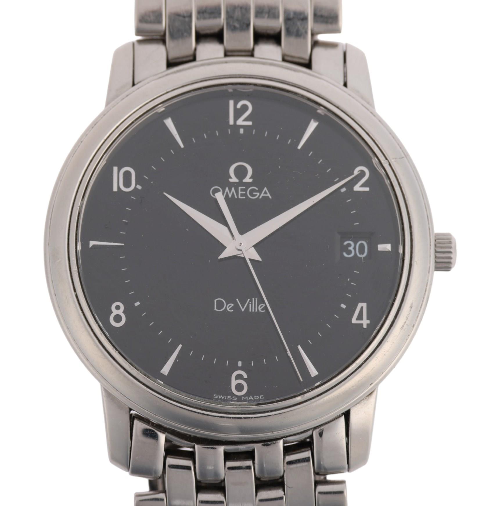 OMEGA - a stainless steel DeVille Prestige quartz calendar bracelet watch, ref. 196.1150, circa