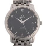 OMEGA - a stainless steel DeVille Prestige quartz calendar bracelet watch, ref. 196.1150, circa