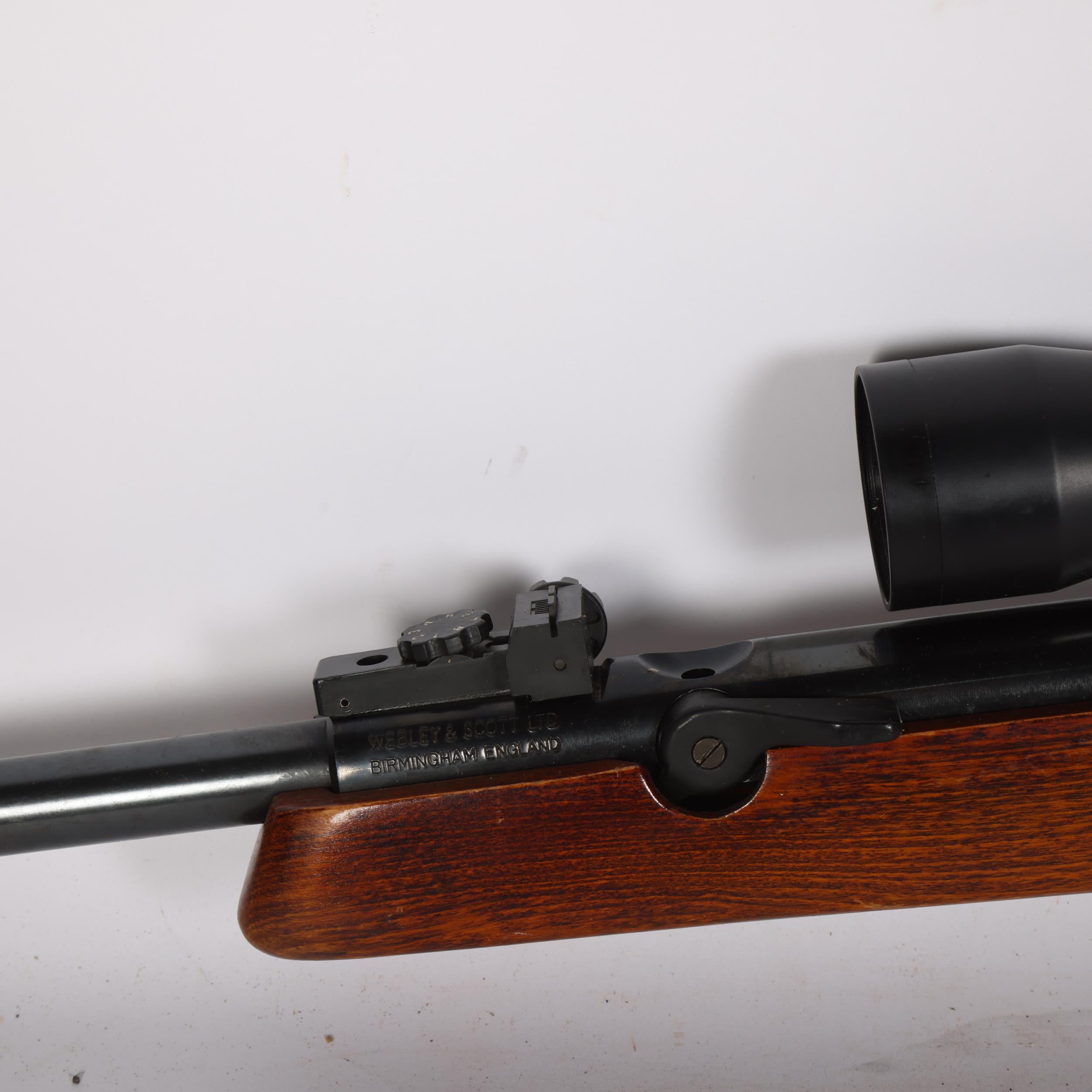 WEBLEY & SCOTT LTD - an Osprey .22 air rifle with a Bisley scope, L109cm, and soft carry case - Image 2 of 2