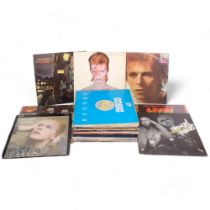 A quantity of of vinyl LPs, various artists including David Bowie, Bob Marley and The Wailers, The