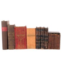3 volumes Cooke's Voyages, set of 4 early 18th century leather-bound volumes The Lucubrations Of