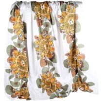 SANDERSON - Pashonata design fabric curtain panel, maker's mark on selvedge, approx 150cm x 170cm