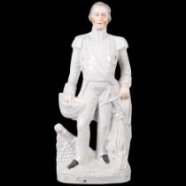 A Staffordshire figure of Sir Charles Napier, unmarked, H42cm