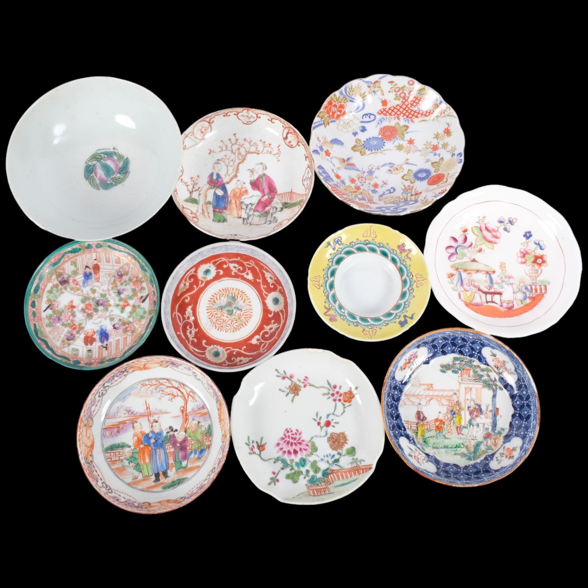 Various Oriental saucers and dishes (10)