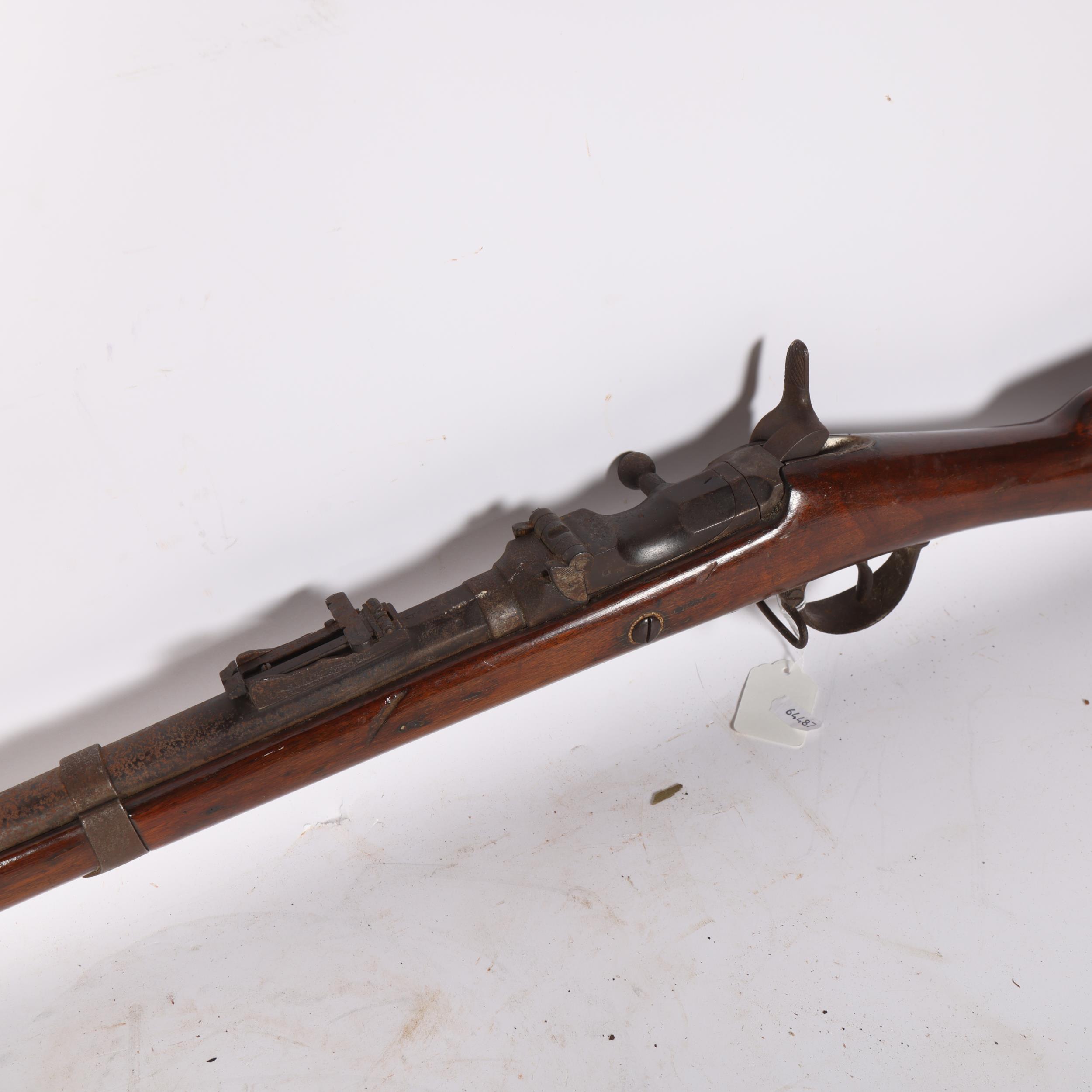 An Antique bolt action rifle, various touch marks but no maker's marks, no. to the barrel 1867, - Image 2 of 2