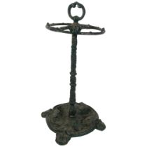 A Vintage painted cast-iron stick stand, H53cm