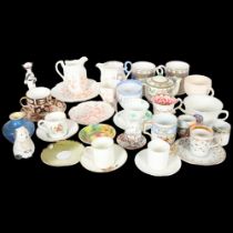 Rye dog, Carlton Ware cup, teapot, cabinet cups and saucers, etc